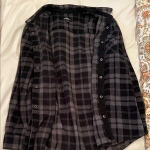 Croft & Barrow Dark Plaid Button Down Shirt